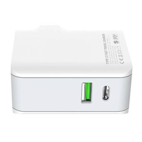 Încărcător de perete LDNIO A4403C USB, USB-C 20W + cablu USB-C - Lightning