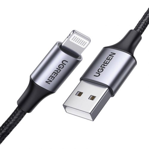 UGREEN 2.4A US199 Lightning USB-A cablu USB-A, 1,5 m (negru)