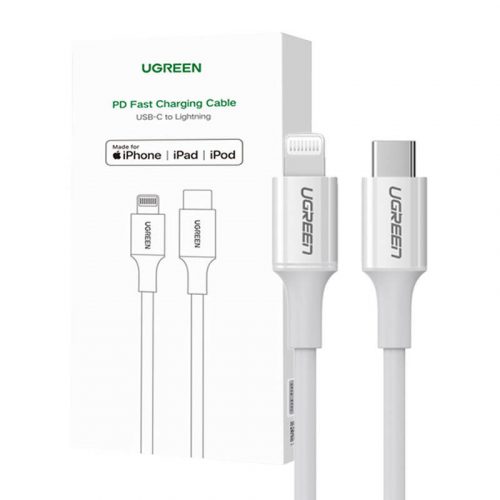 UGREEN US171 Cablu Lightning USB-C, 3A, 0,25m (alb)