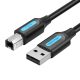 Cablu USB 2.0 A-B Vention COQBD 0.5m (negru)