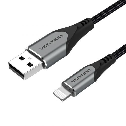 Cablu USB 2.0 la Lightning, Vention LABHF 2.4A 1m (gri)