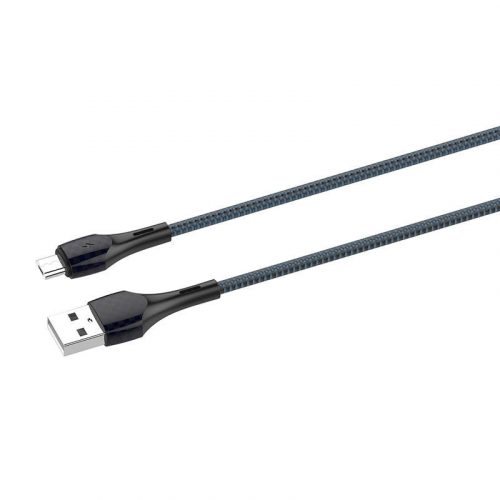 LDNIO LS521 Cablu USB - Micro USB de 1m (gri-albastru)