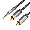 Kábel Audio 3.5mm Male to 2x RCA Male Vention BCFBG 1.5m Fekete