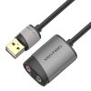 Placă de sunet externă USB Vention CDKHB, TRS 3.5mm, 0.15m (gri)