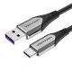 Cablu USB-C la USB 2.0 Vention COFHG FC 5A 1,5 m (gri)