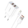 Gyorstöltő Foneng 2x USB EU45 + USB Lightning kábel