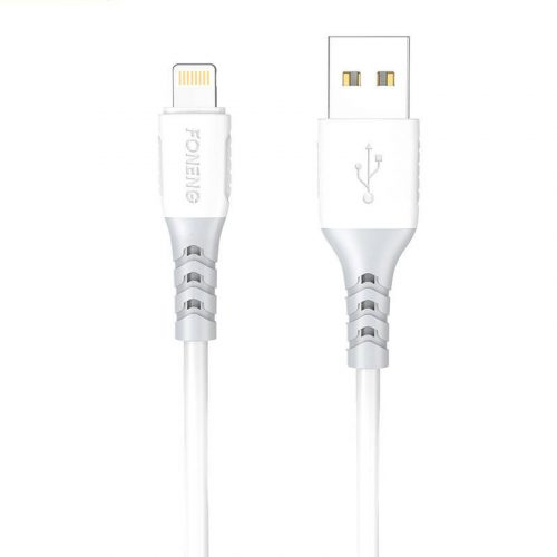 USB Lightning kábel Foneng X66, 20W, 3A, 1m (fehér)