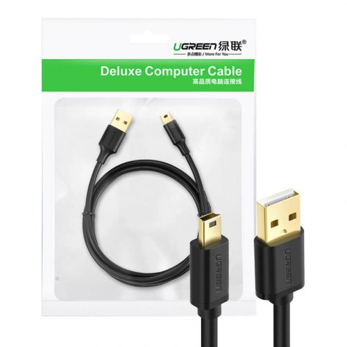 Cablu USB 2.0 UGREEN 10355B, mascul, mini USB, 1m (negru)