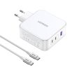 Încărcător UGREEN 15339 Nexode, 2xUSB-C, USB-A 3.0, PD3.0, QC4.0, GaN, 140W (alb)