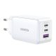 Încărcător UGREEN 15334 Nexode, 2xUSB-C, USB-A 3.0, PD3.0, QC4.0, GaN, 65W (alb)