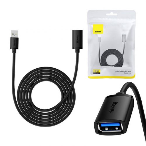 Baseus AirJoy Series USB 2.0 cablu prelungitor, 3m (negru)