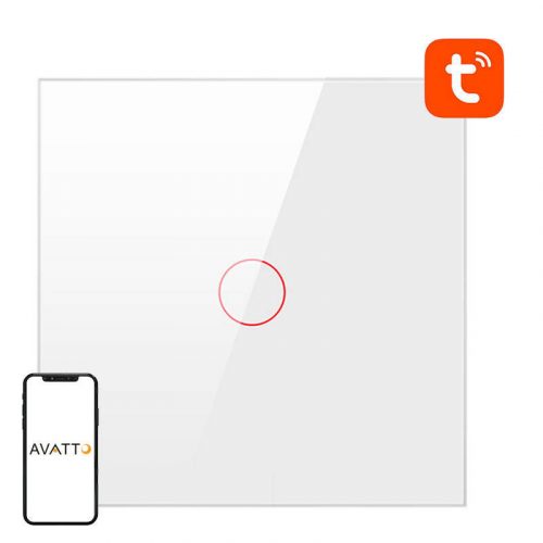 Smart Light Switch WiFi Avatto TS02-EU-W1 1 way TUYA (white)