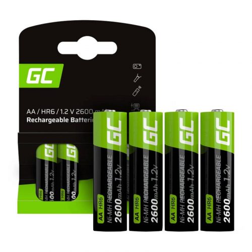 Green Cell újratölthető akkumulátorok 4x AA R6 2600mAh 2600mAh