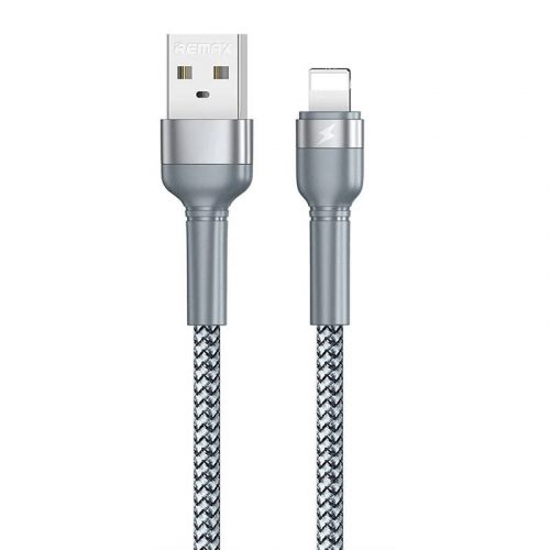 Cablu USB Lightning Remax Jany Alloy, 1m, 2,4A (argintiu)