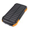 Choetech B658 Solar power bank 2x USB 10000mAh Qi 5W (fekete-narancs)