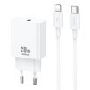 Fali töltő Remax, RP-U5, USB-C, 20W (fehér) + Lightning kábel