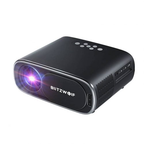 BlitzWolf BW-V4 1080p LED projektor / projektor, Wi-Fi + Bluetooth (fekete)