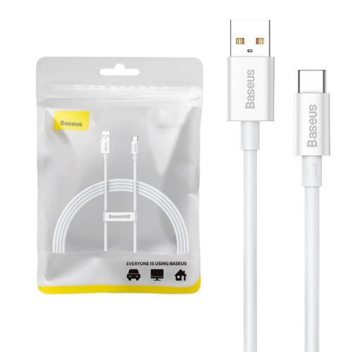 Baseus Superior USB - USB-C kábel, 100W, 1,5 m (fehér)