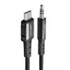 Cable USB-C to mini jack 3,5mm Acefast C1-08 1.2m (black)