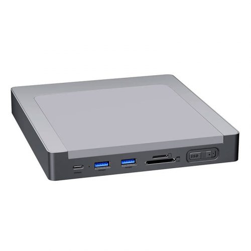 INVZI MagHub 8 az 1-ben USB-C dokkolóállomás / hub iMachez SSD rekesszel (szürke)