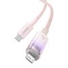 Cablu de încărcare rapidă Baseus USB-A la Lightning Explorer Series 2m 20W (roz)