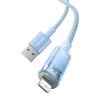 Cablu de încărcare rapidă Baseus Explorer USB la Lightning 2.4A 1M (albastru)