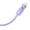 Cablu de încărcare rapidă Baseus USB-C to Lightning Explorer Series 1m, 20W (violet)