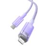 Cablu de încărcare rapidă Baseus USB-C to Lightning Explorer Series 1m, 20W (violet)