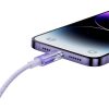 Cablu de încărcare rapidă Baseus USB-C to Lightning Explorer Series 1m, 20W (violet)