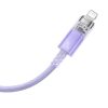 Cablu de încărcare rapidă Baseus USB-C la Lightning Explorer Series 2m, 20W (violet)