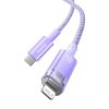 Cablu de încărcare rapidă Baseus USB-C la Lightning Explorer Series 2m, 20W (violet)