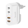 Încărcător de perete Budi 326TQE, 2xUSB-A, 2xUSB-C, 40W (alb)