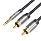 Kábel Audio 2xRCA 3.5mm Vention BCFBJ 5m (fekete)