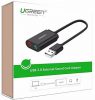 Placă de sunet externă USB UGREEN 15 cm (negru)