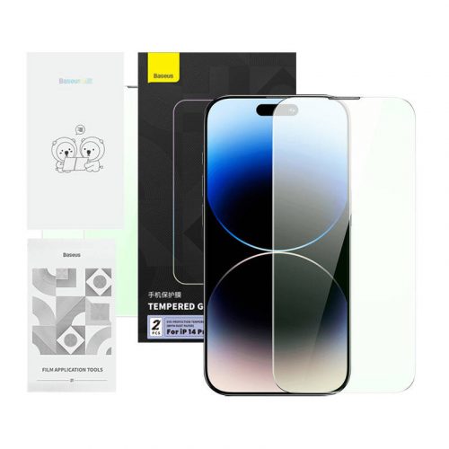 Baseus Crystal Series folie de sticlă călită anti-reflexie pentru iPhone 14 Pro