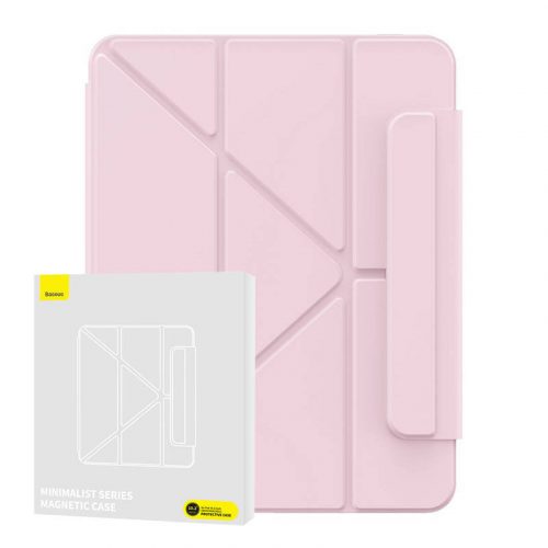 Baseus Minimalist mágneses tok iPad 10.2″ (2019/2020/2021) (rózsaszín)