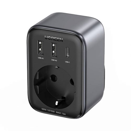 UGREEN CD314 Utazási adapter EU-USA, 2xUSB-A, 1xUSB-C