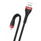 Cablu USB la Micro USB Foneng, x82 Armat 3A, 1m (negru)