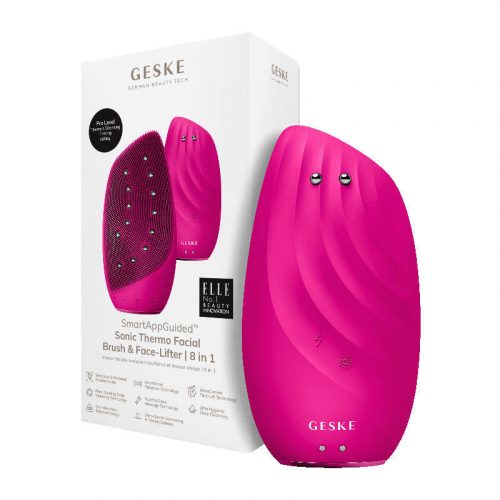 Geske 8 în 1 Smart sonic termo peeling și dispozitiv de ridicare a feței (magenta)