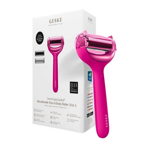 Geske 8-in-1 Smart micro ac pentru față și corp cu role cu micro ace (magenta)