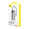 Baseus Gleam 7 az 1-ben Hub, USB-C 1x HDMI4K 60Hz + 3x USB3.0 + 1x PD + 1x SD/TF (szürke)