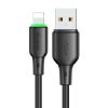 Cablu USB la Lightning Mcdodo CA-4741 cu lumină LED 1,2 m (negru)