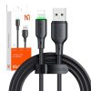 Cablu USB la Lightning Mcdodo CA-4741 cu lumină LED 1,2 m (negru)