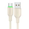 Cablu USB la USB-C Mcdodo CA-4750 cu lumină LED 1,2 m (bej)