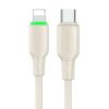 Cablu USB-C do Lightning Mcdodo CA-4760 cu lumină LED 1,2 m (bej)