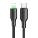 Cablu USB-C do Lightning Mcdodo CA-4761 cu lumină LED 1,2 m (negru)