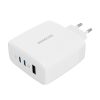 Încărcător de perete 120W GaN Ricomm RC1201 EU, 1xUSB-A, 2xUSB-C + cablu USB-C de 2,1m