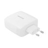 Încărcător de perete 120W GaN Ricomm RC1201 EU, 1xUSB-A, 2xUSB-C + cablu USB-C de 2,1m