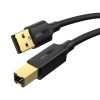 UGREEN US135 Cablu de imprimantă USB 2.0 AB, placat cu aur, 1,5 m (negru)