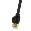 Baseus Cat 7 UTP Ethernet RJ45 cablu plat, 0,5 m (negru)